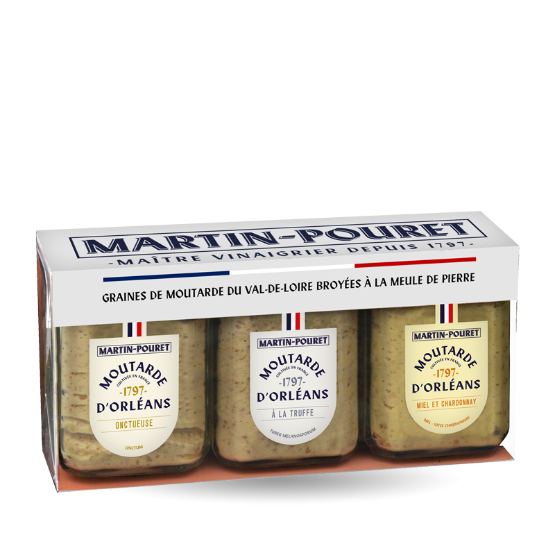 Coffret 3 moutardes Martin-Pouret